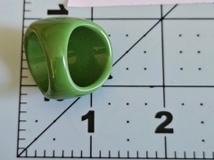 Vintage Retro Style Green Lucite Plastic Some Ring Size 9