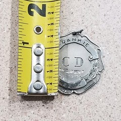 Vintage 1959 Sterling Silver Frankie N.S.D.T.C CD Pendant- 7-5-59- 15.7 Grams