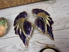 Vintage 1980s 1990’s Enamel Pierced Earrings Lot Of 16 Unmarked