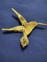 Vintage Evan St.Clair Gold Tone Hummingbird 1980’s