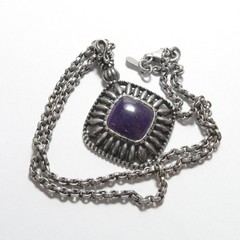 CAROLYN POLLACK Relios Sterling Silver 4.00 Ct Natural Purple Amethyst Pendant