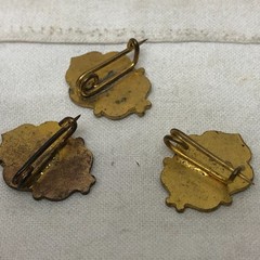 4 Vintage Monogrammed Pins D R A N