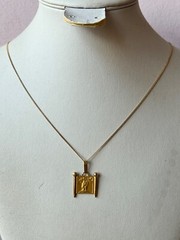 UNIQUE VINTAGE 14K TORAH 10 COMMANDMENTS MOSES PENDANT NECKLACE MADE IN ISRAEL
