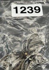Sterling Silver Filigree Butterfly Pendant Necklace w/ Aurora Borealis