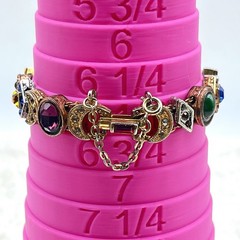Vintage Slider Charm Bracelet Multicolor Jewels Fits 6.5″ Wrist 7″