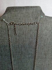 Beautiful Smokey Black Rhinestones on Chain Silver Tone 21 Inches Long