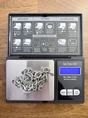 Sterling Silver Vintage Chain Link Twisted Texture 19” Toggle Clasp