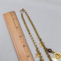 Vintage Mexican Folk Art Necklace Cowboys Indians Figural Dangling Charms 30″