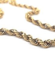 Vintage Germany Chunky Gold Braided Necklace Chain Statement Jewelry European