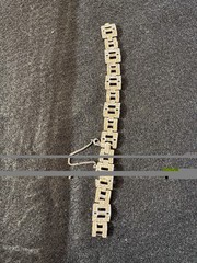 VTG ART DECO Style Rhodium Plated Baguette Rhinestone Link Bracelet 7.5″L BLING!