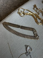 11 Pc Lot Necklaces Bracelets Brooches Many GoldTone