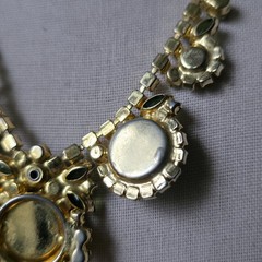 Vintage Juliana Necklace Watermelon Rivoli Rhinestone Tassel Please READ