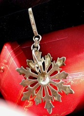 Vintage Sterlling Silver 925 Choker Collar Black Lace Velvet Necklace Pendant