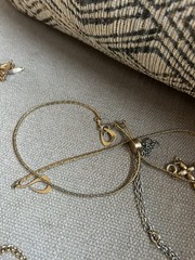 11 Pc Lot Necklaces Bracelets Brooches Many GoldTone