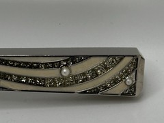 Rhinestone And Faux Pearl Enamel Ice Scooper