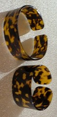 Vintage All Faux Tortoise Shell Lucite Old Plastic Bangle Cuff Bracelet Big Lot