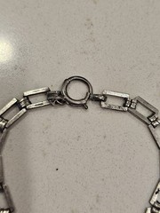 Vintage 1940s-1950s Sterling Silver Bracelet BETTY LIL Signed