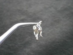 Small Mare & Foal Vintage Solid Sterling Silver Bracelet Charm Pendant 2.0g
