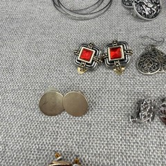 Vintage Earring Lot Clip Ons Pierced Screw Back Dangle Hoops 15 Pair