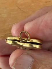 Vintage 1/20 14k Gold-Filled Heart Locket with I Love You