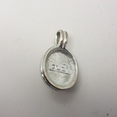 Vintage Pendant Lot Of 3 Rectangle Oval Puffy Heart Silver Tone 1 Liz Claiborne