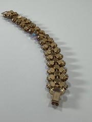 Vintage Signed Weiss AB Rhinestone Bracelet 7.5”