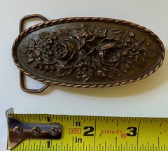 Vtg Solid Copper Jewelry Lot Bell Trading Post Treble Clef Mesh Bracelet 251g