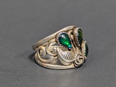 Vintage Wheeler Manufacturer Sterling Silver Abalone Ring Size 5.25