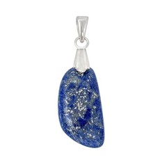 Sterling Silver 925 Blue Lapis Lazuli Dangle Pendant