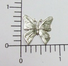 35284 2 Pc Matte Silver Oxidized Victorian Flat Butterfly Jewelry Finding