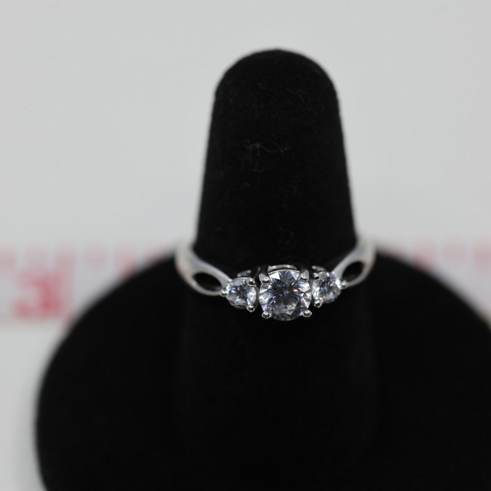 Triple Gemstone Ring Sterling Silver