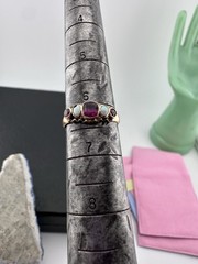 15k Gold Antique 5 Stone Ring Victorian Opal Pink Stones English Hallmarked 1864