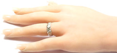 Antique Art Deco Diamond 14KW Eternity Wedding Band Ring Size 5.75 UK-L 6.25MM