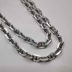 925 Sterling Silver Vintage Unusual Anchor Chain Necklace Thin Link Men’s
