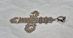 X-Large Sterling Silver Cross Pendant 3.75 Inches