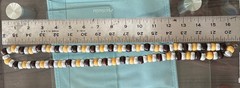 CADORO Buttermilk Bakelite Necklace Chunky Modernist Style Metal Wood Beads 40”