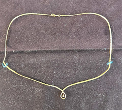 Vintage 14K 585 Uno A Erre w/ a Diamond Pendant Necklace 16″ 3.38gr C link Chain