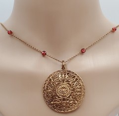 VTG 925 Ross Simons Necklace 32in Sterling Silver Vermeil 18g Asian Medallion