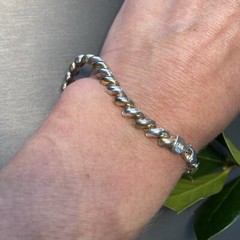 Vintage Saint Marco Bracelet Estate Fine Jewelry Pre-Owned Sterling Silver Italy
