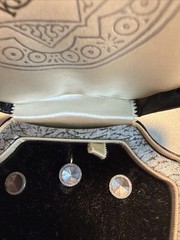 Preowned Signed Krementz Gold Filled Tuxedo, Set Cufflinks, And Shirt Studs