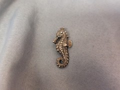 Vintage Sterling Silver Sea Horse Pendant