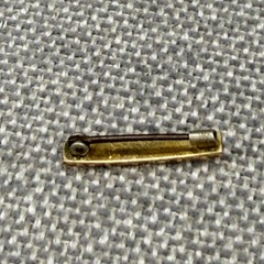 Vintage Ballou Bar Pin Small Gold Tone Etched Scroll Design 7/8 Inch