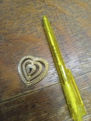 Vintage Triple Heart Brooch Pendant Gold Tone Love Pin Signed Gerry’s