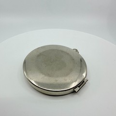 VTG Modern 2016 Commemorative Oversized Silver Tone Round Photo Locket Pendant