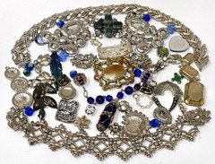 Lot Vintage & Modern Jewelry Parts Broken Repurpose Craft Rhinestones Harvest L