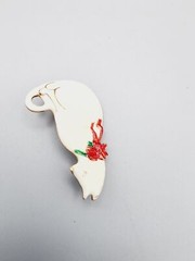 Enamel Vero White cat gold tone brooch pin 2 “