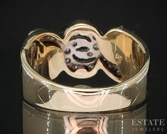 Vintage 14k Yellow Gold Single Cut Natural .10ctw Diamond Ladies Band 6g p88910