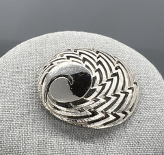 Vintage 60s 70s Corocraft Brooch 1.75“ Across Signed Openwork Textured