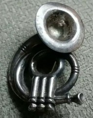 Vintage Silver Tone Pin Horn Musical Instrument