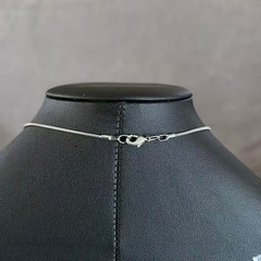 Vintage Silver Tone Pearl Cage Necklace Swirl Teardrop Pendant Snake Chain 16″